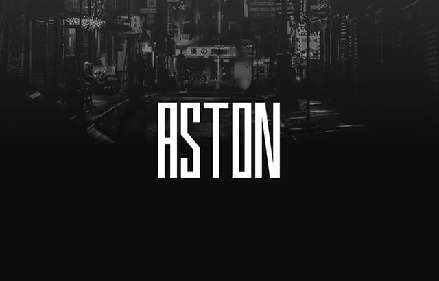 ASTON Urban Display Headline Logo Typeface PSDLY