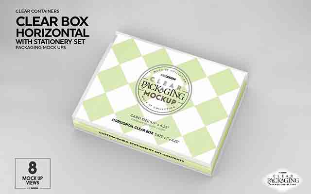 Clear-Box-with-Stationery-Set-Mockup-3963876-Free-Download