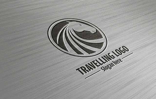 Free 3D Realistic Steel Logo Mockup PSD psdly