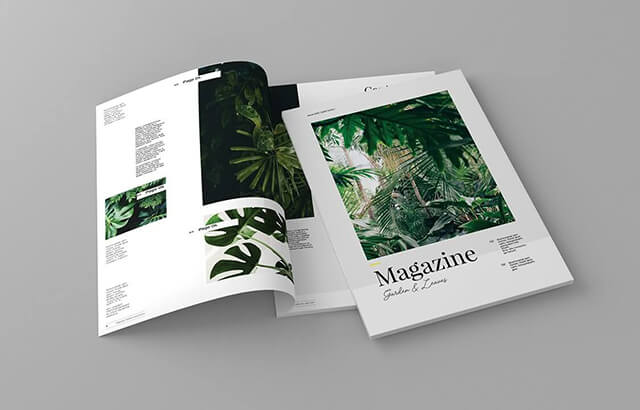 Garden And Leaves Magazine Template Free Download PSDLY