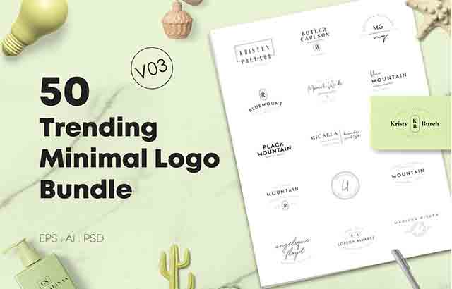 50 Trending Minimal Logo Bundle V03 3875124 Free Download