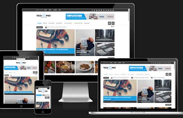 Tech Pro News Magazine Blogger Template 1