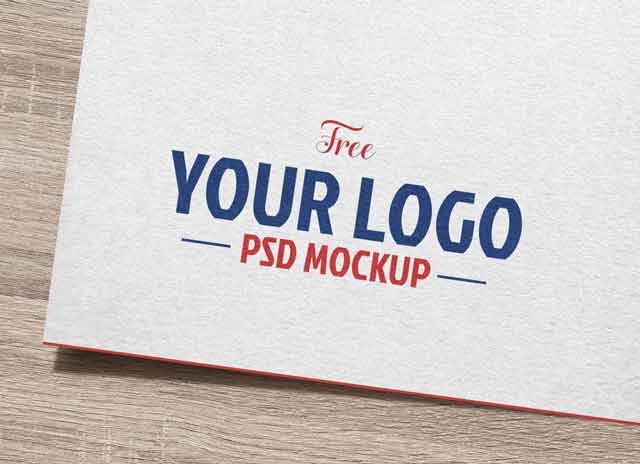 Free Natural White Paper Logo Logotype Mockup PSD
