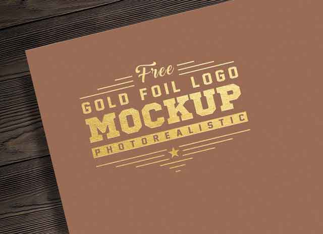 Free Photorealistic Gold 2526 Silver Foil Logo Mockup PSD 2
