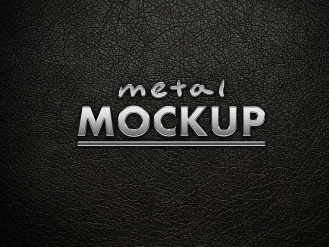 Metallic Effect Logo Mockup