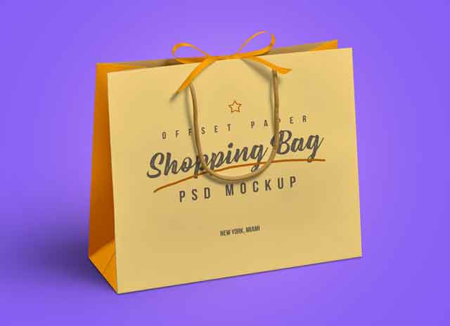 Shopping Bag Logo Mockup Free