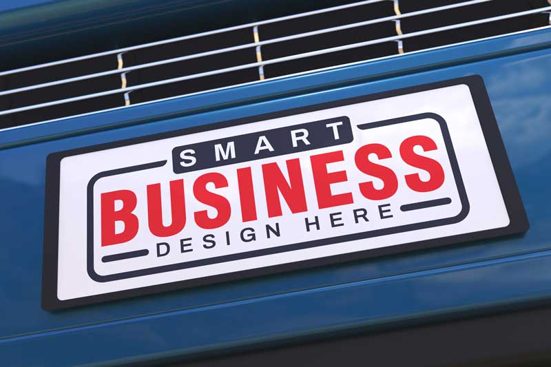 Car Plate Logo Mockup 3