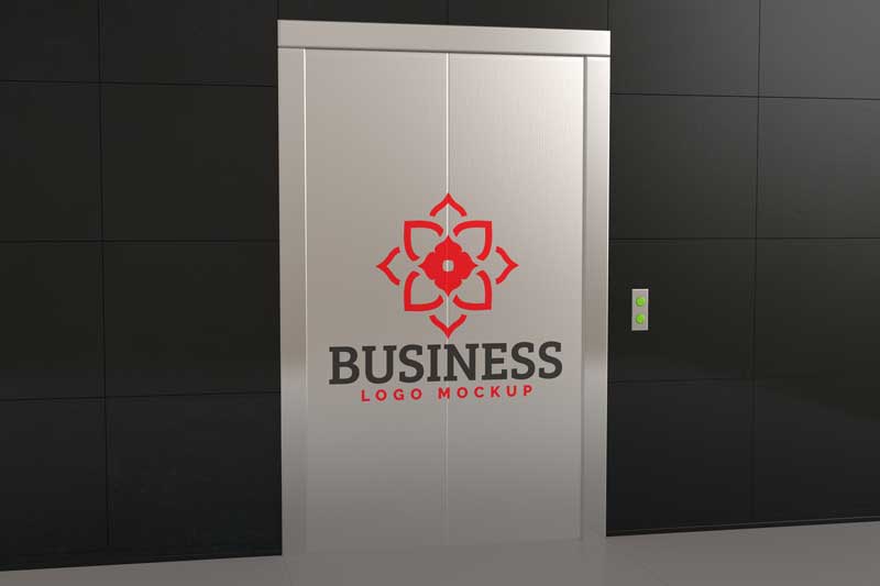 Elevator Logo Mockup By PSDLY 1