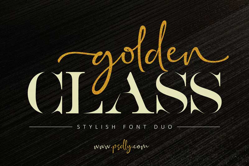 Fontbundles Golden Class font duo Download