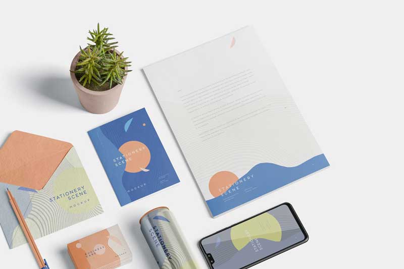 3 Stationery Mockup Scenes
