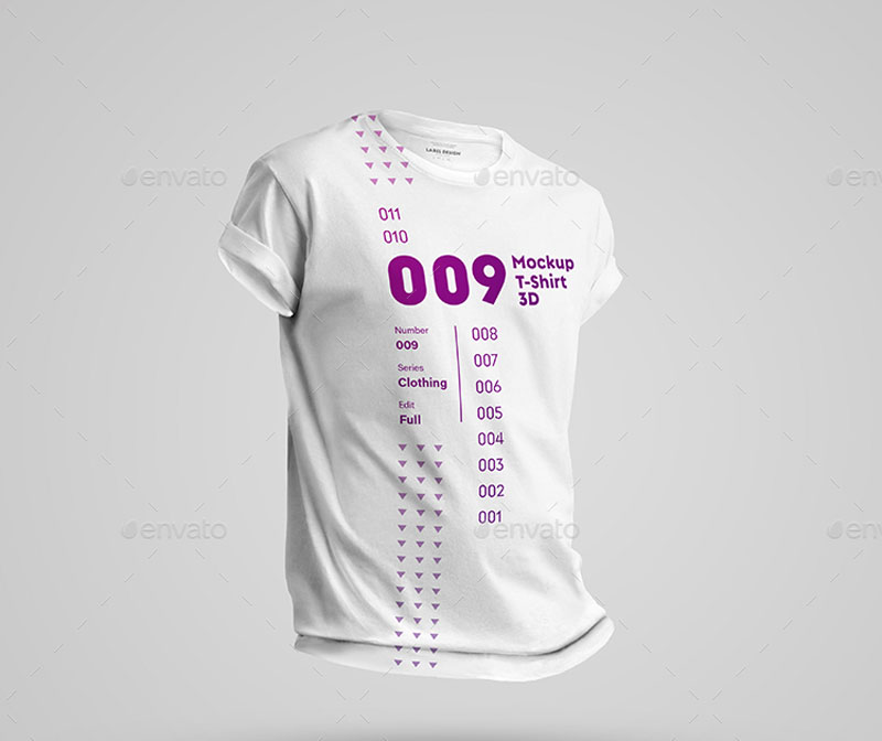 6 Mockups Men T Shirts 3D