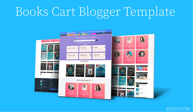 Books Cart Blogger Template