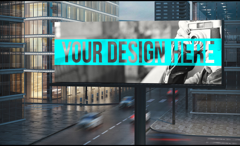 City Billboard at Night Mockup 2