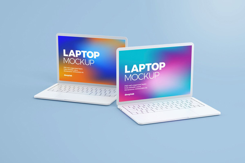 Macbook Pro Clay Mockup set 