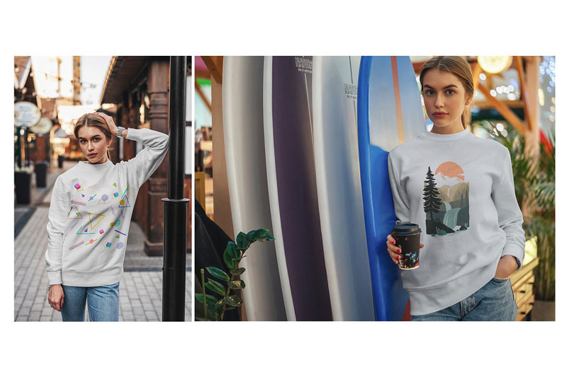 Sweatshirt Mock Up Street Fashion 5
