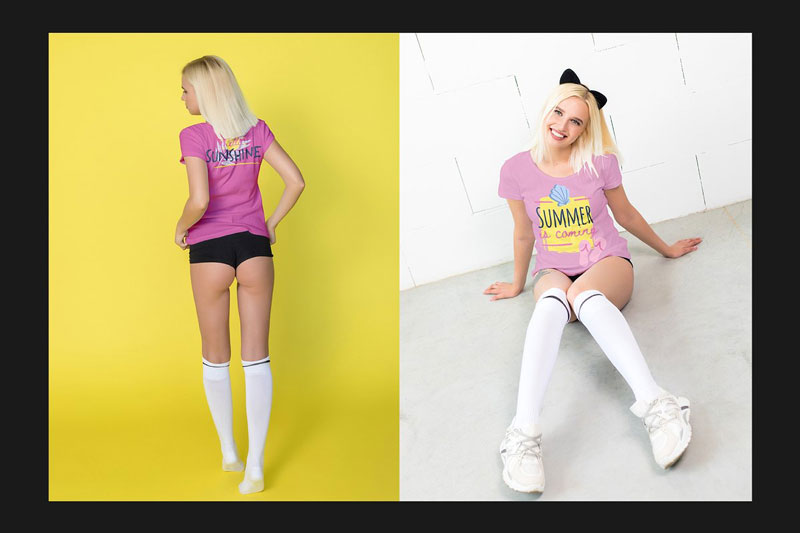 T Shirt Mock Up Set 5