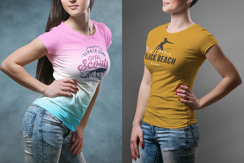 Best Female PSD T shirt Mockup For Portfolio Presentaion 3