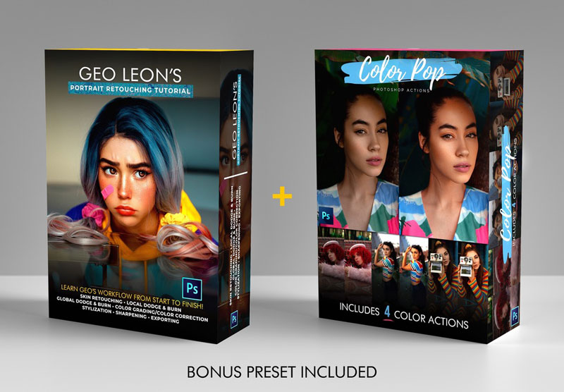Geo2527s Retouching Tutorial Color Action pack Bundle with BONUS