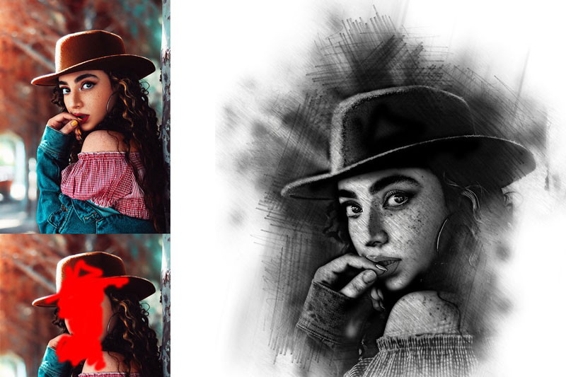 Pencil Sketch Photoshop Action 1