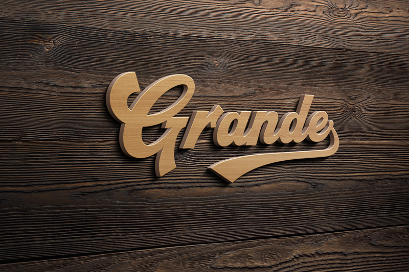 Wood 3D Logo Mockup