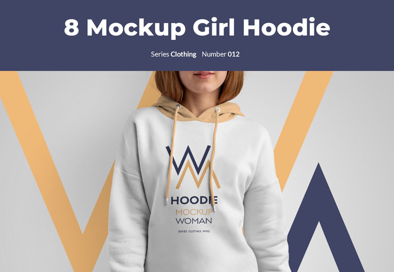8 Mockups Woman Hoodie