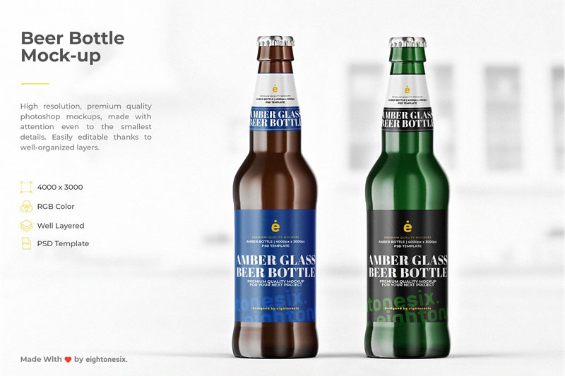 Beer Bottle Mock Up Template 4707294