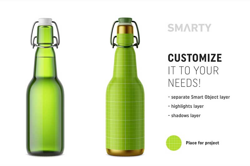 Beer bottle mockup 1
