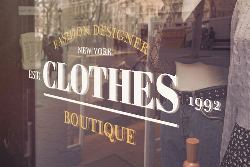 Boutique Logo Glass Mockup 4683013