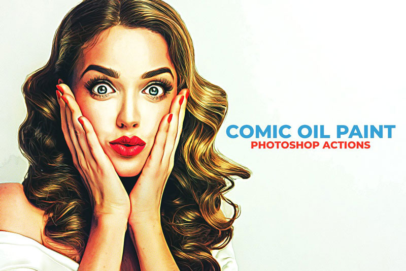 Comic Oil Paint Photoshop Actions 2622650