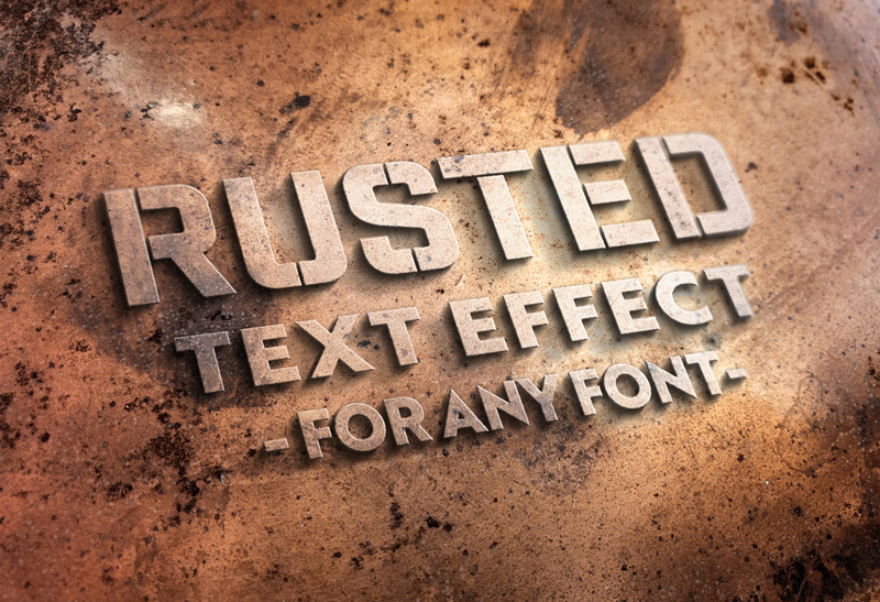 Copper Metal Text Effect Mockup 1