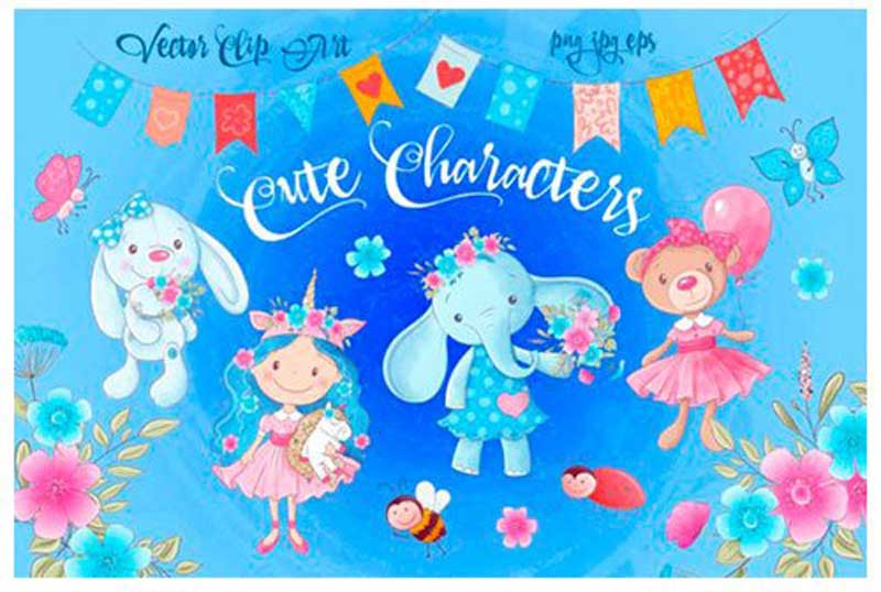 Cute Characters 25E225802593 Vector Clip Art 1845144