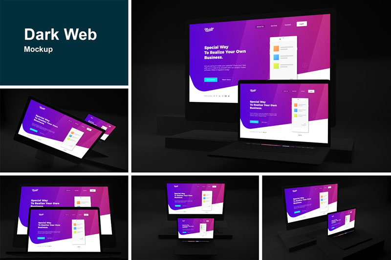 Dark Web Mockup 4559618