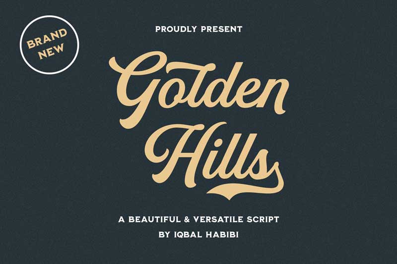 Golden Hills Script Font 4005026