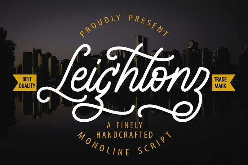 Leightonz A Finely Handcrafted Monoline Script 520938