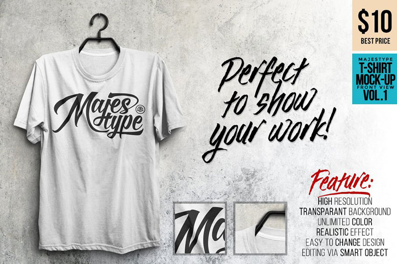 MJT Realistic T Shirt Mock Up