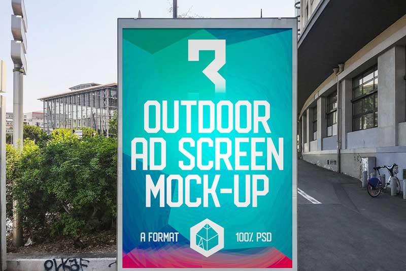 Outdoor Ad Screen MockUps 11