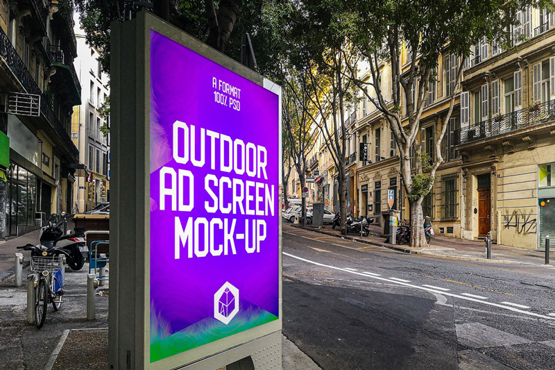 Outdoor Ad Screen MockUps 2