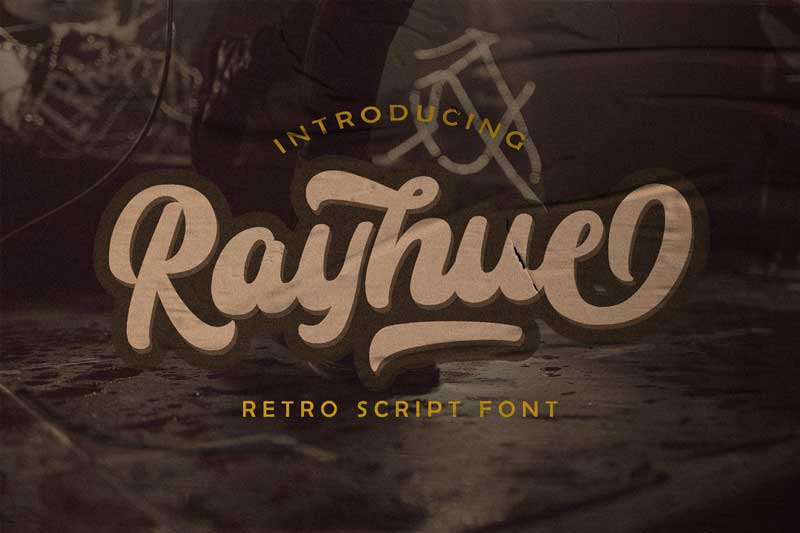 Rayhue Retro Bold Script Font 4702556
