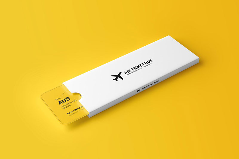 Round Corner Event Ticket Mockup 2504009