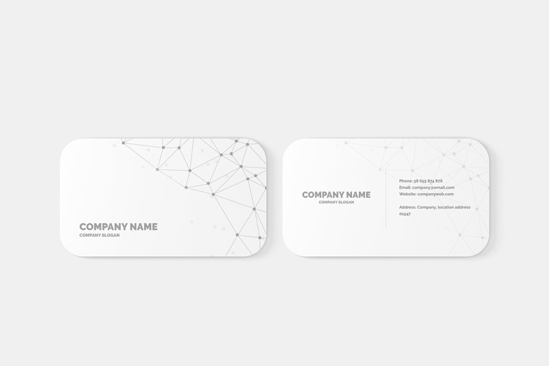 Rounded Corner Business Card Mockup 5