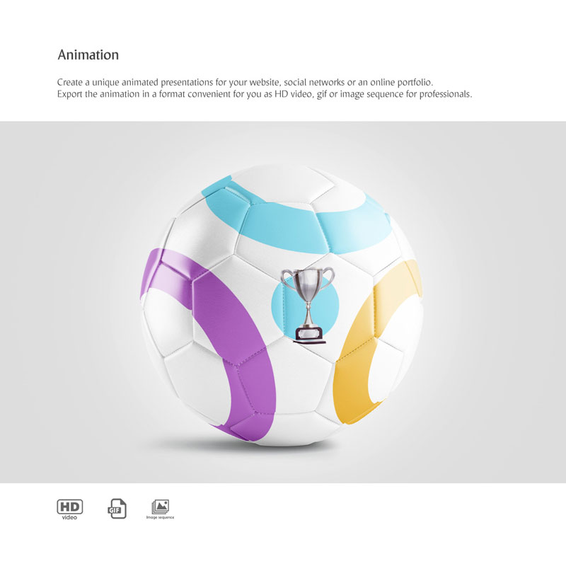 Soccer Ball Animated Mockup