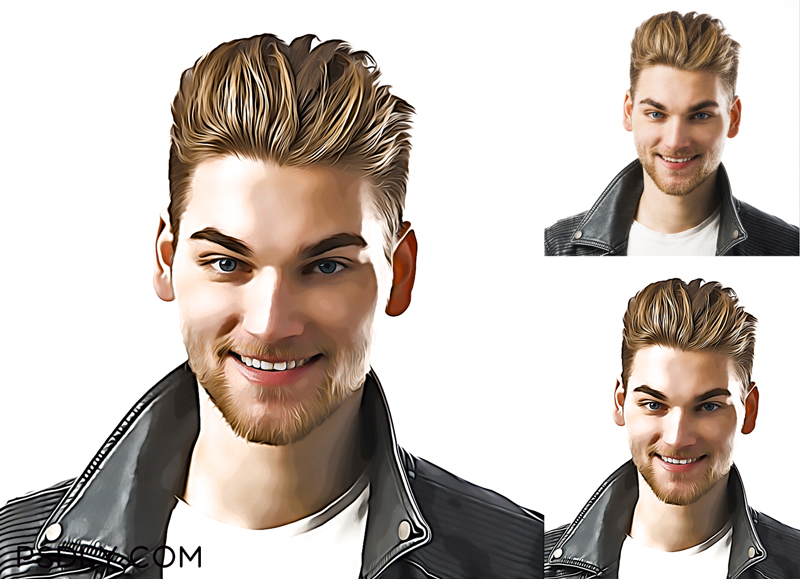 Vector Portrait Photoshop Effect 3