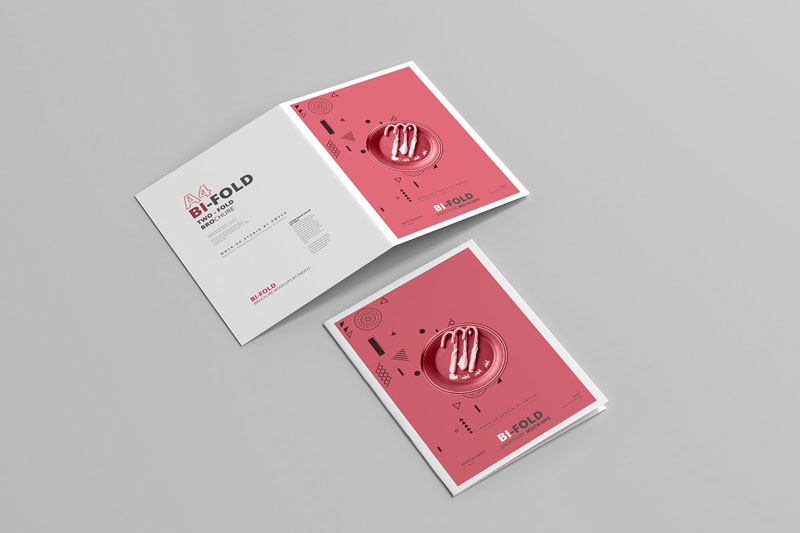 A4 Bi-Fold Brochure Mockups 4713388