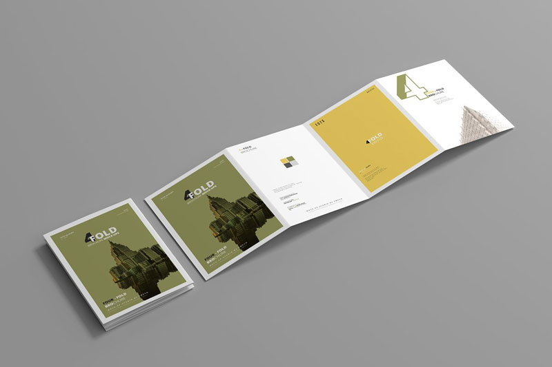 A4 Four Fold Brochure Mockups 4657765