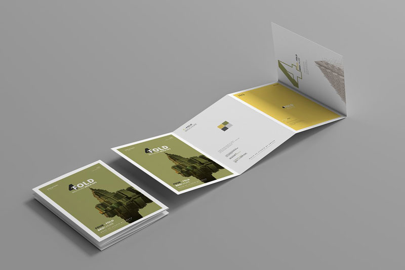 A4 Four Fold Brochure Mockups 4657765
