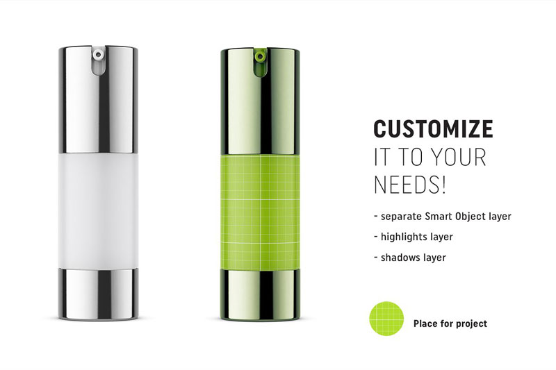 Airless bottle mockup 30ml 4708233