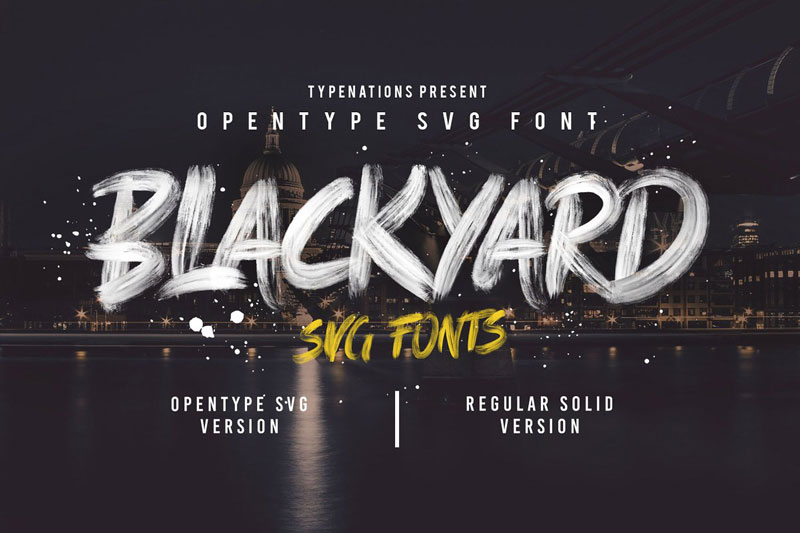 Blackyard OpenType SVG Font