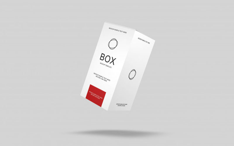 Box packaging mockup