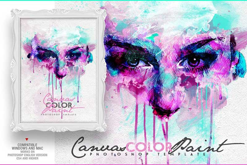 Canvas Color Paint Photo Template 4631437