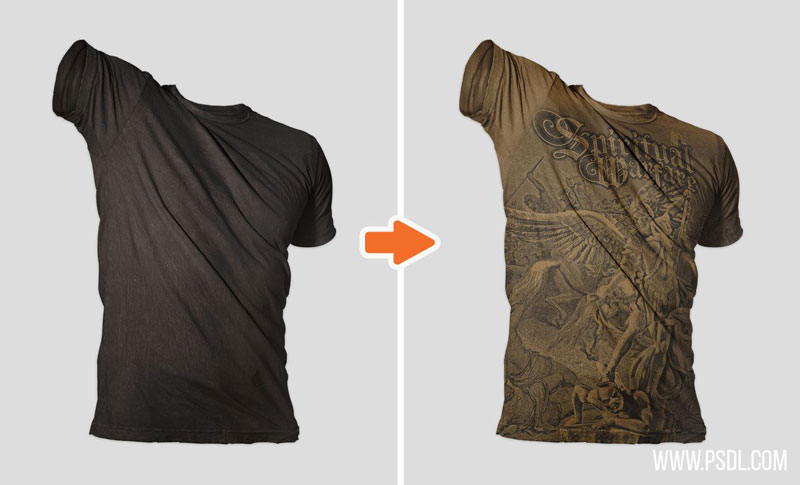 Distressed Shirt Mockup Template